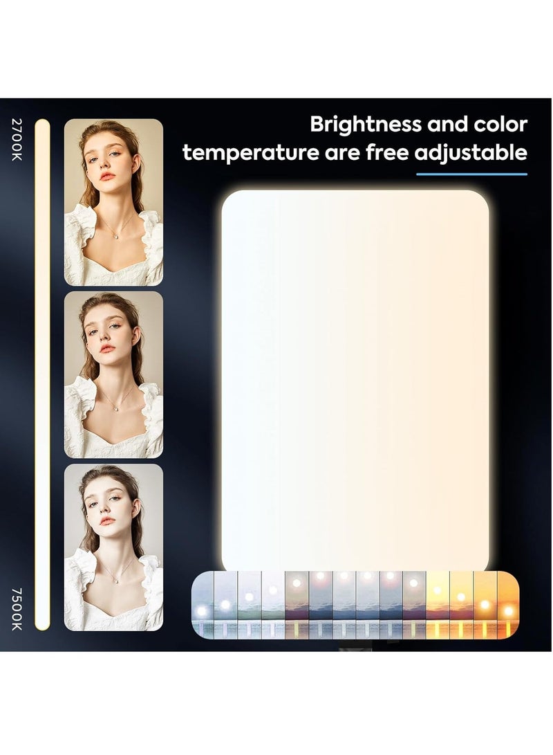 غرانفين طقم إضاءة فيديو LED مقاس 19 بوصة، إضاءة استوديو تصوير فوتوغرافي بقوة 65 وات تتراوح من 2700 إلى 7500 كلفن مع حامل ثلاثي القوائم وحامل هاتف لتسجيل الفيديو وبث الألعاب - Image 3